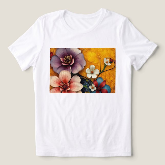 Floral Burst Tri-Blend Shirt (Design Front)