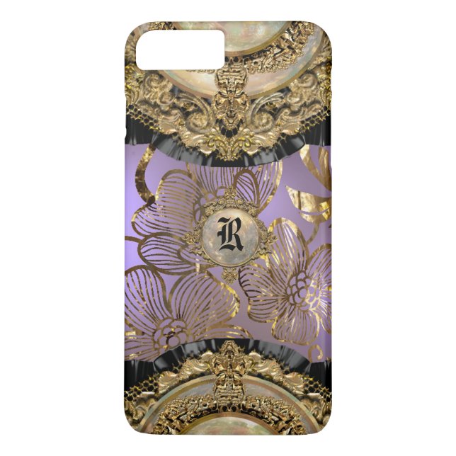 Floral Burst Viva Monogram Plus Case-Mate iPhone Case (Back)