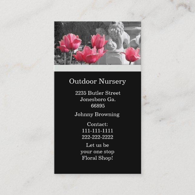 Floral Business Card (Front)