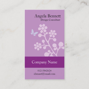 Floral Business Card Butterfly Blossom