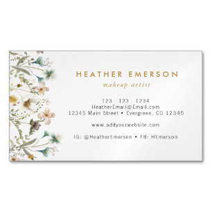 Floral Business Card Magnet