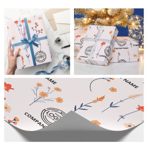 Floral Business Logo Wildflower Bloom Wrapping Paper