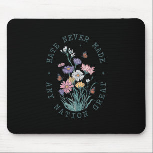 Floral Butterflies Democrat President Liberal Mouse Pad