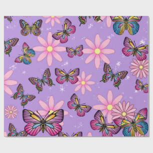 Floral Butterflies Wrapping Paper
