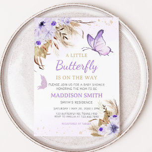 Floral Butterfly Baby Shower  Invitation