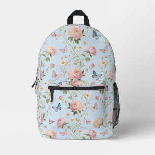 Floral Butterfly Backpack with Peonies