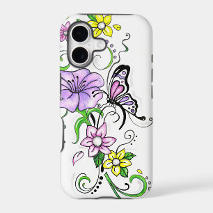 Floral Butterfly Case-Mate iPhone Case
