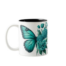 Floral Butterfly Colourful Cute Mug