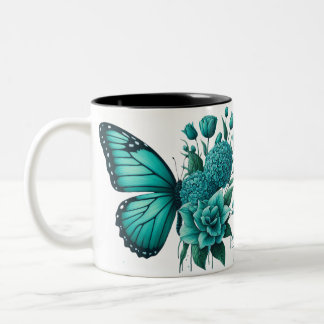 Floral Butterfly Colourful Cute Mug