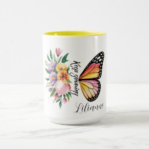 Floral Butterfly Design  Mug