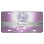 Floral Butterfly Fantasy Purple Your Name