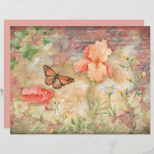 Floral Butterfly Garden Decoupage 