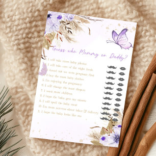 Floral Butterfly Guess Who Mummy or Daddy Game