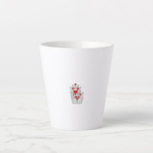 Floral Butterfly Mandala Purple Boho Art Design Latte Mug