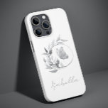 Floral Butterfly Monochrome Simple Stylish Name Case-Mate iPhone 14 Pro Case<br><div class="desc">Floral Butterfly Monochrome Simple Stylish Name Smartphone iPhone Case features a butterfly in an elegant floral frame with your personalised name in modern elegant hand written calligraphy script typography. Perfect for birthday,  Christmas,  Mother's Day,  sister,  best friend and more. Designed by © Evco Studio www.zazzle.com/store/evcostudio</div>