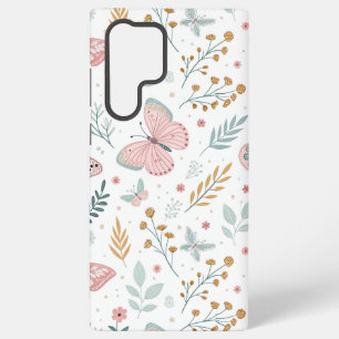 Floral Butterfly Pastel Garden Botanical Elegance Samsung Galaxy Case