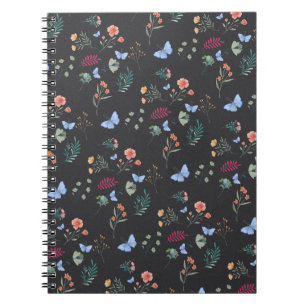 Floral & Butterfly Pattern– Botanical Garden Notebook
