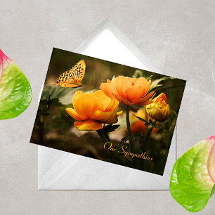 Floral Butterfly Sympathy Card
