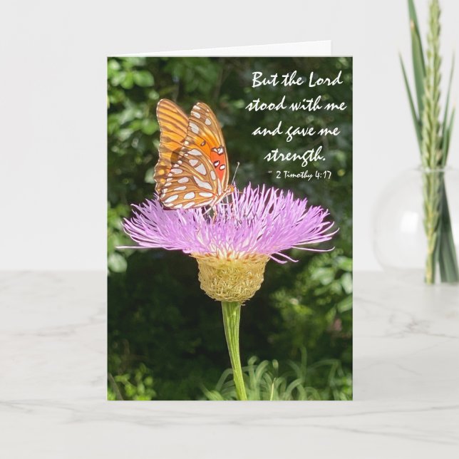 Floral/Butterfly Sympathy, w/ Scripture Verse Card (Front)
