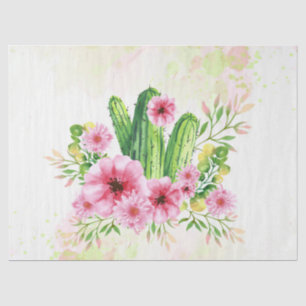 Floral Cactus Tissue Paper