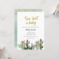 Floral Cactus Watercolor Couple Shower