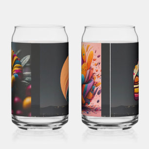 Floral & Cake Can Glass