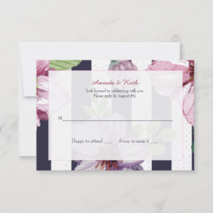 Floral Cameo Response Cards