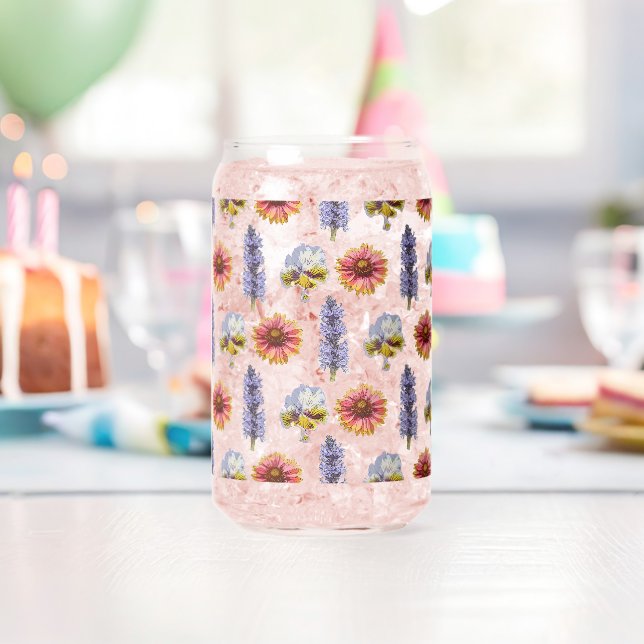 Floral Can Glass (Insitu (Birthday))