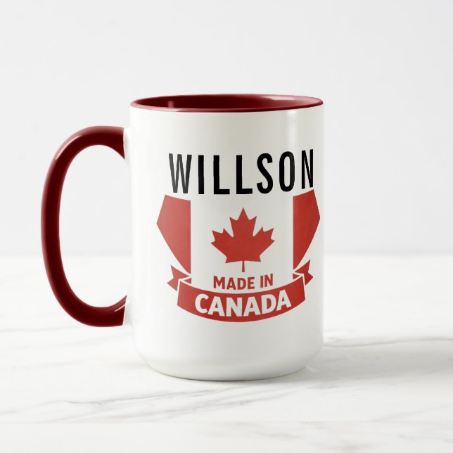 Floral Canada Day | Cute Canadian  Mug (Left)