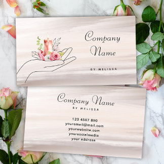 Floral Candle Business Card
