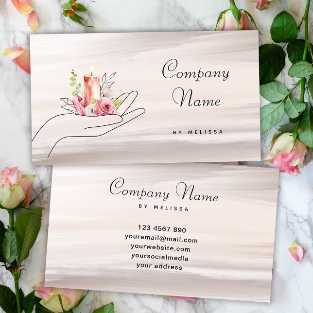 Floral Candle  Business Card (Creator Uploaded)