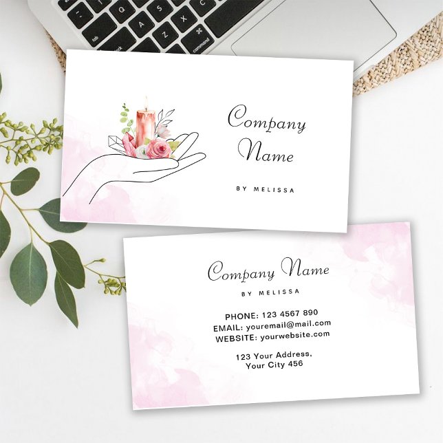 Floral Candle  Business Card (Creator Uploaded)