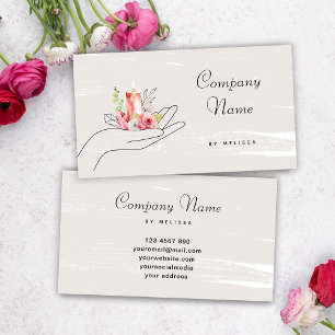 Floral Candle  Business Card