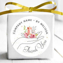 Floral Candle Thank You