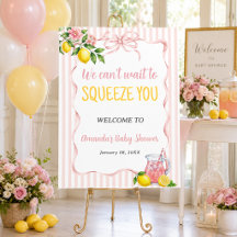 Floral Can't Wait To Squeeze Lemon Baby Shower