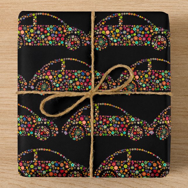 Floral Car Flower Power Vehicle Wrapping Paper (Creator Uploaded)