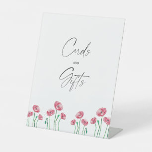 Floral cards and gifts poster pedestal sign