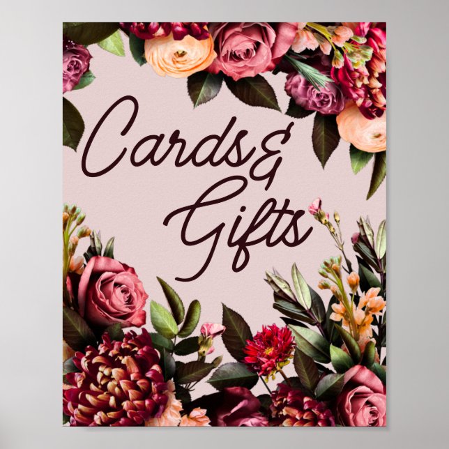 Floral Cards and Gifts Wedding Sign  (Front)