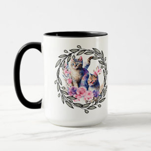Floral Cat Cup