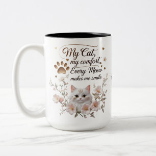 Floral Cat Mum Mug – Every Meow Makes Me Smile 