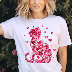 Floral Cat Tri-Blend Shirt