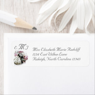 Floral Catholic Wedding Return Address Label