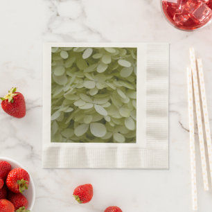 Floral Celadon Green Hydrangea Napkin