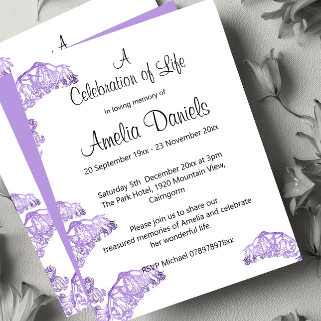 Floral Celebration of Life Invitation (Creator Uploaded)