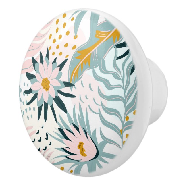  Floral Ceramic Knob (Right)