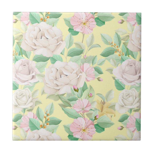 Floral Ceramic Tile (Front)