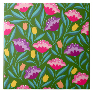Floral Ceramic Tile