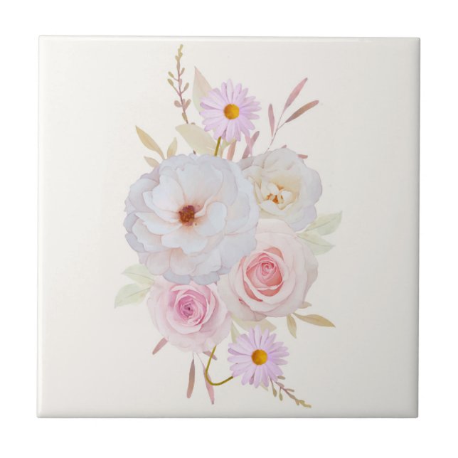 Floral Ceramic Tile (Front)