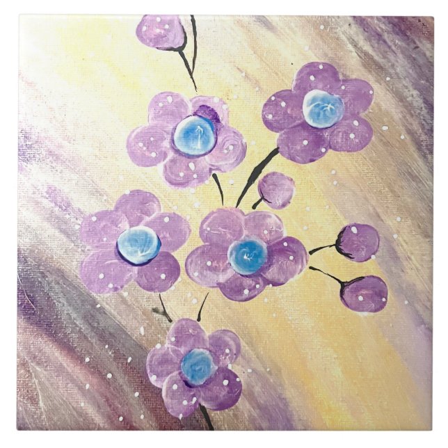 Floral Ceramic Tile (Front)