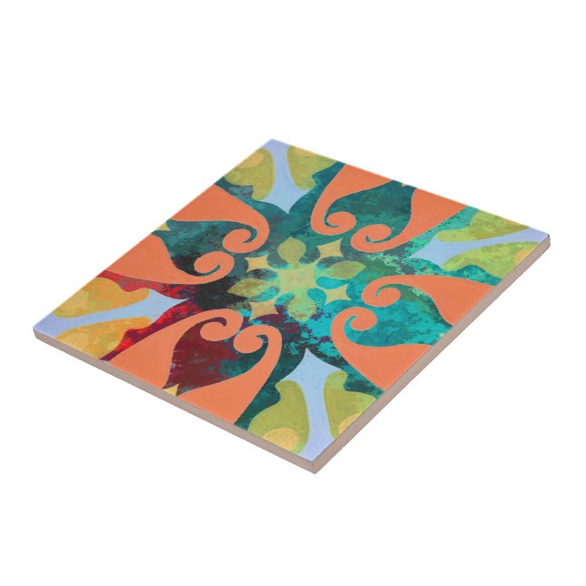 Floral Ceramic Tile (Side)